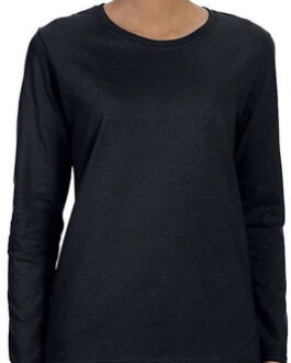 100% Cotton Missy Fit Long Sleeve for Ladies